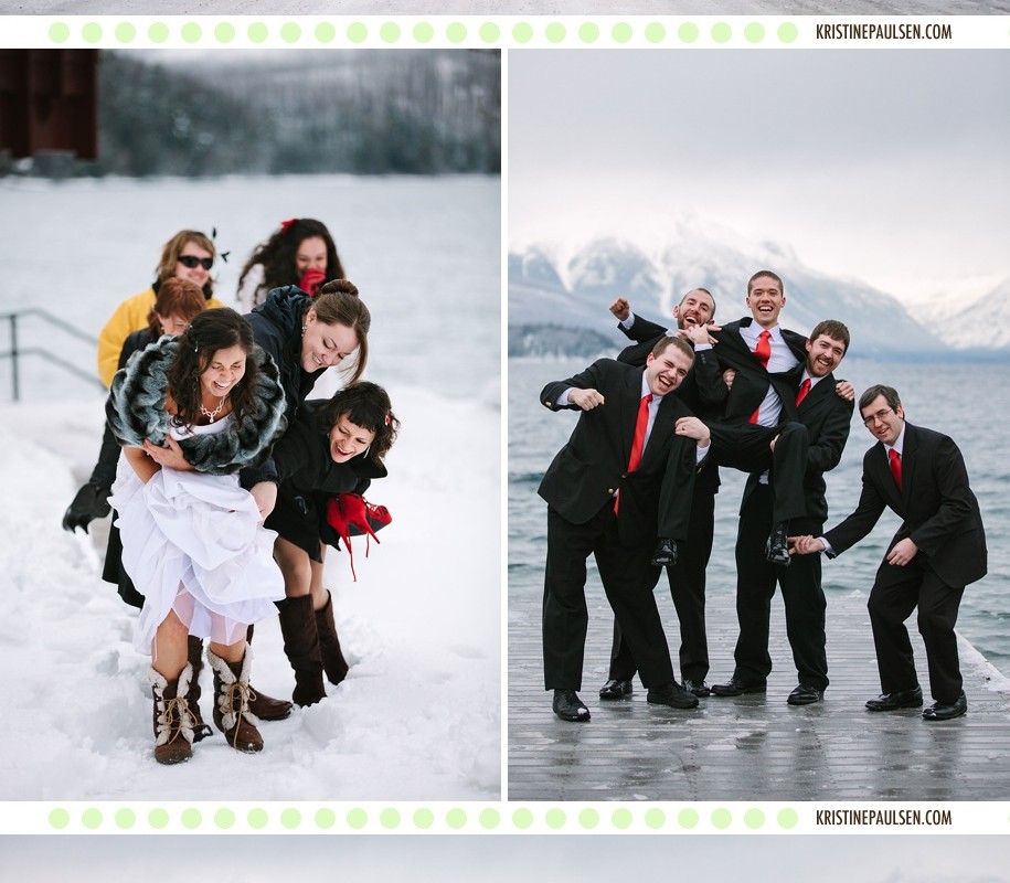 Married Amongst the Mountains – {Beth and Andy’s Winter Wedding in Glacier, Montana}