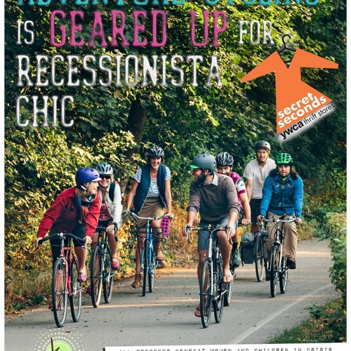 Adventure Cycling is geared up for Missoula YWCA Recessionista Chic - Photo and Ad Design by Kristine Paulsen Photography