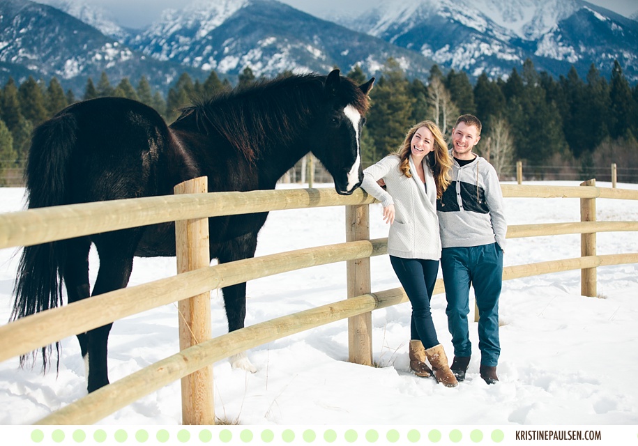 Winter in the Mountains – {Kristeen & Colt’s Montana Portrait Session at Sky Ridge Ranch}
