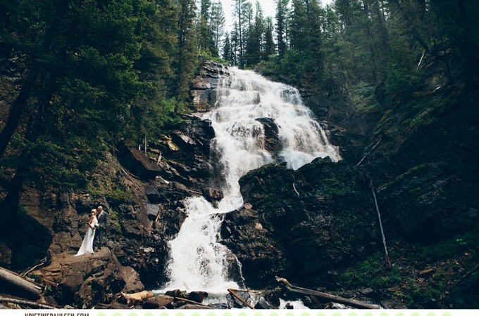 The Mountains are Calling :: Megan and Zach's Montana Waterfall Wedding in Seeley Lake :: Photos by Kristine Paulsen Photography