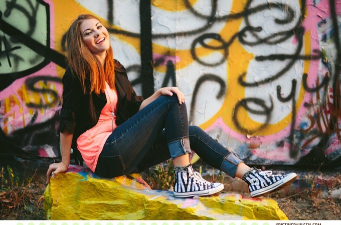 Converse Kicks and Prom Dress Prettiness :: Miranda's Missoula Senior Portraits :: Photos by Kristine Paulsen Photography