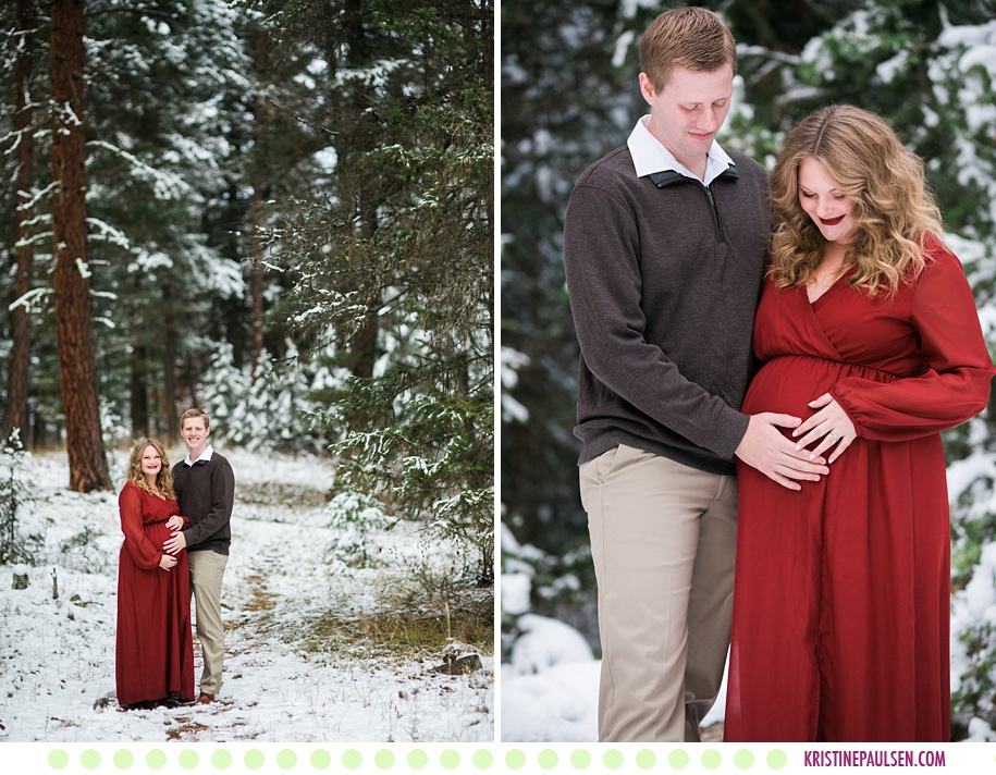 Kelci + Michael :: Wintry Missoula Maternity Photos