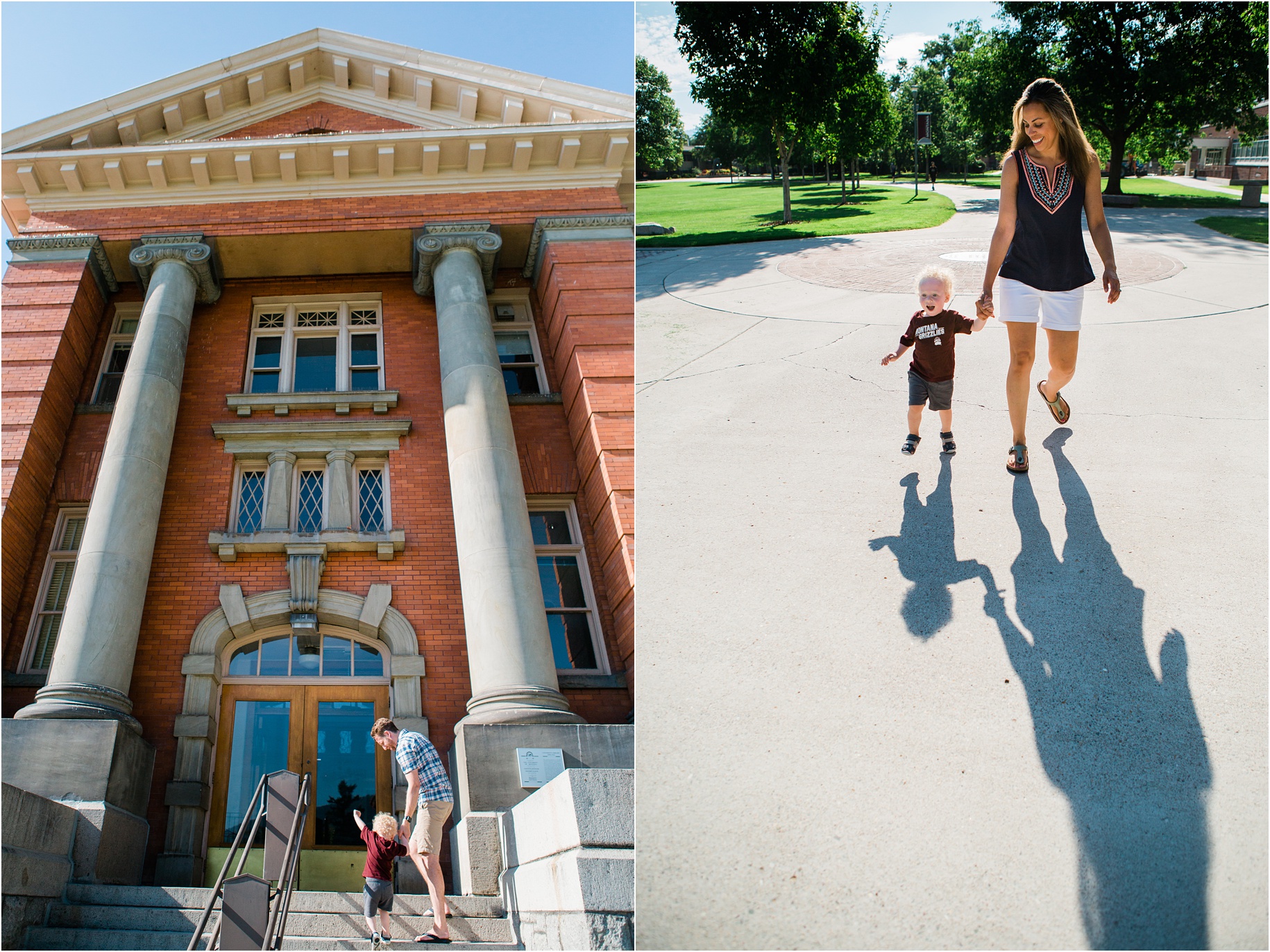 Kristan, Ben, Lincoln, + University of Montana Family Photos