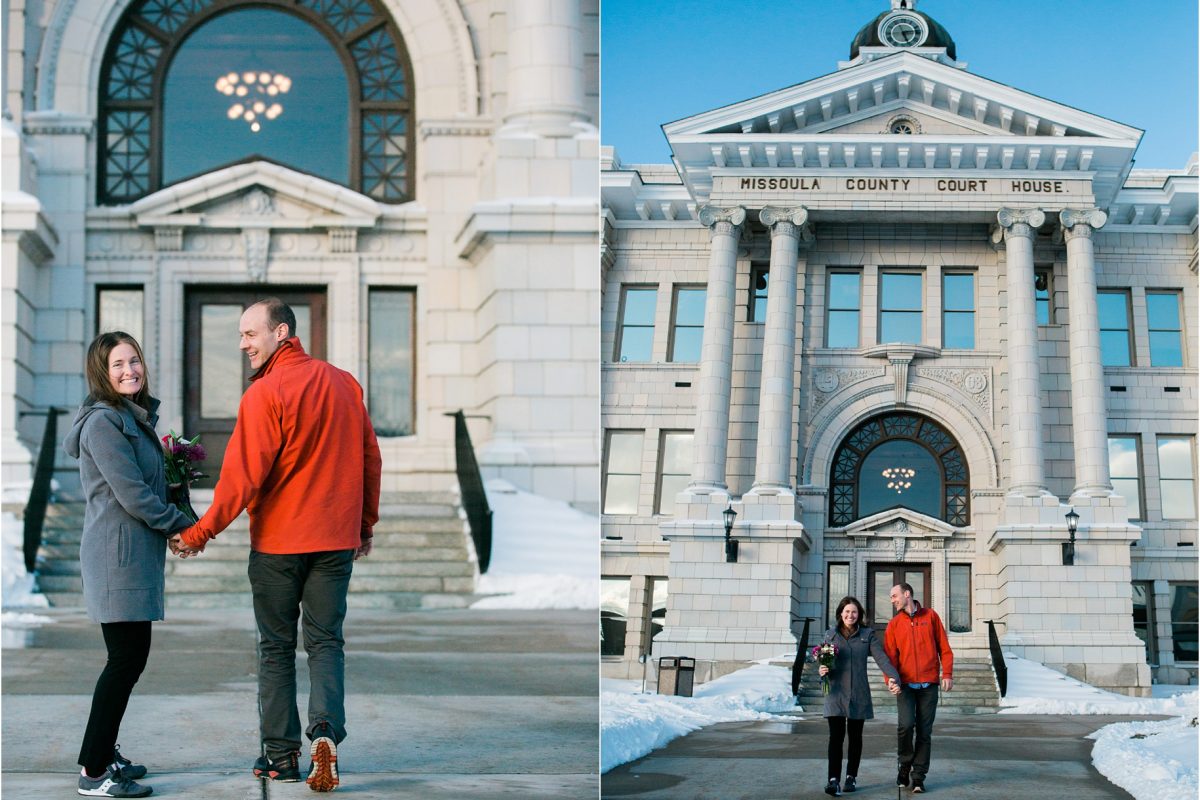 Jennie + Mike :: Winter Missoula Courthouse Wedding