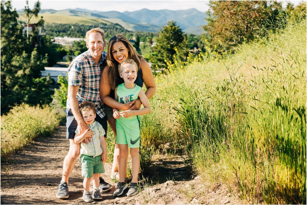 Kristan, Ben, Lincoln + Cormac :: Missoula summer family photos at the University of Montana