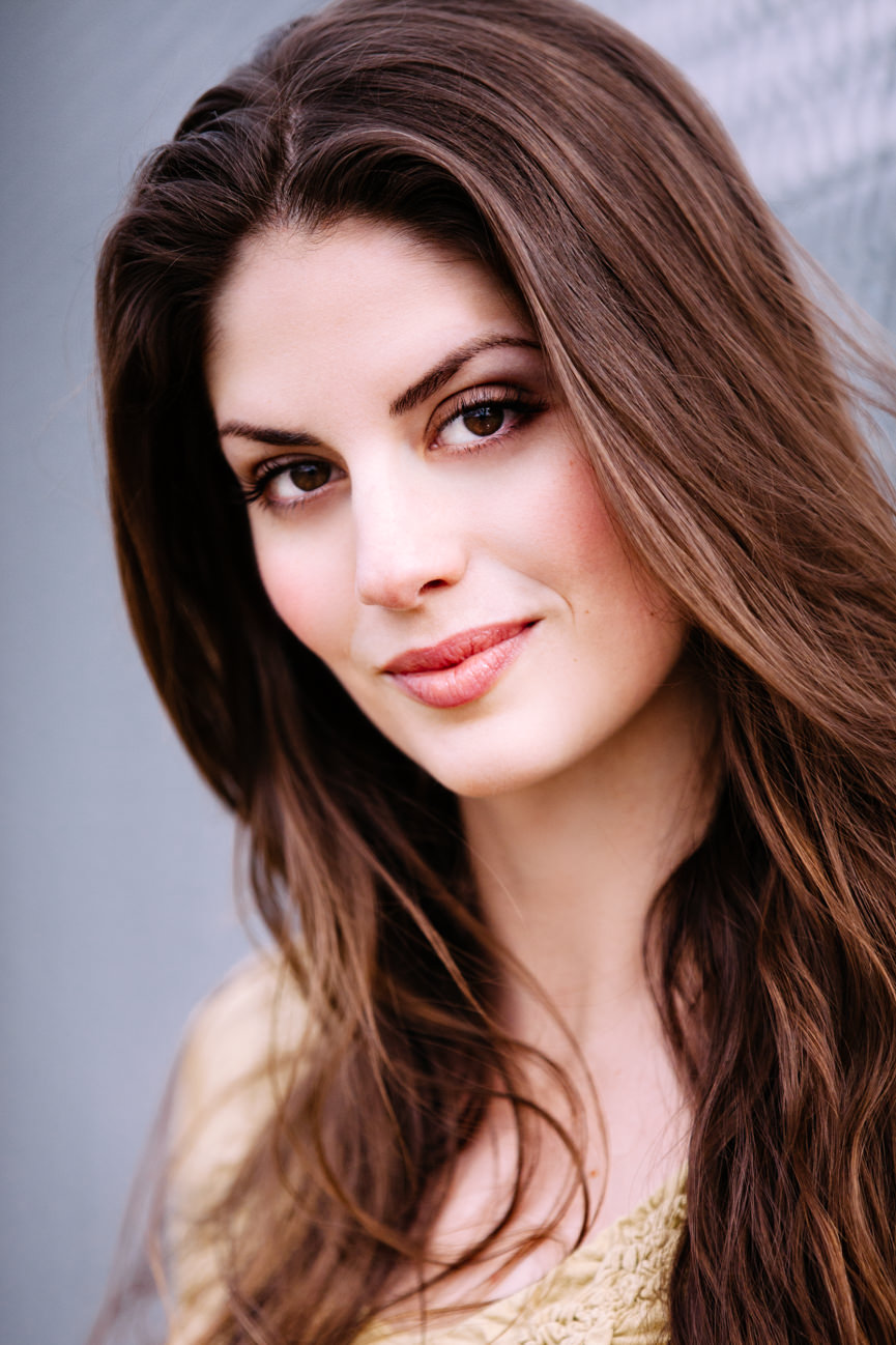 A female model poses for her headshots in Missoula Montana