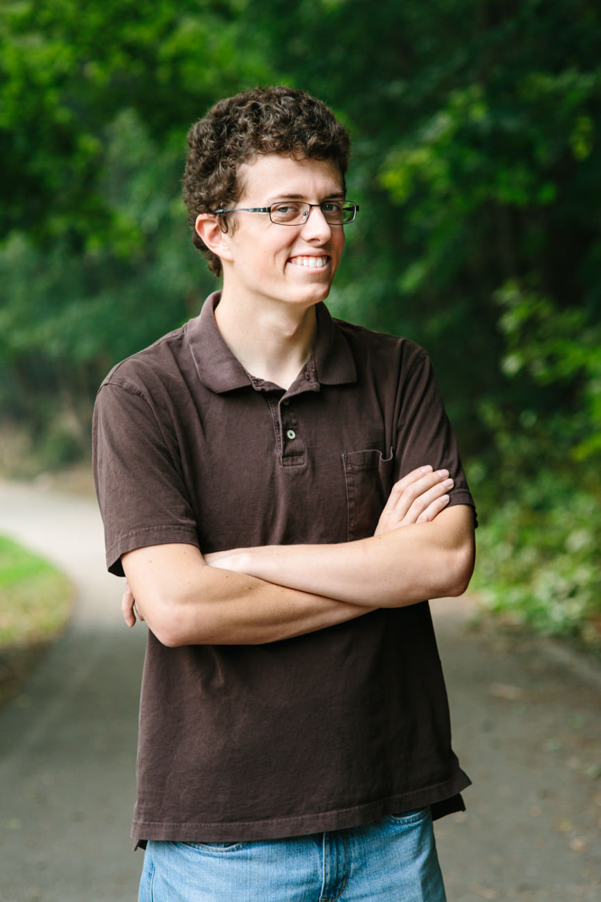 A comedian smiles and poses for a photo in Missoula Montana